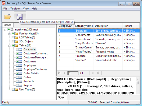 SQL data recovery